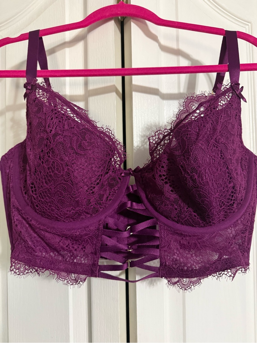 💜 Sexy Purple Lace Set – Bra & Panty Trio (4‑Piece) 💜